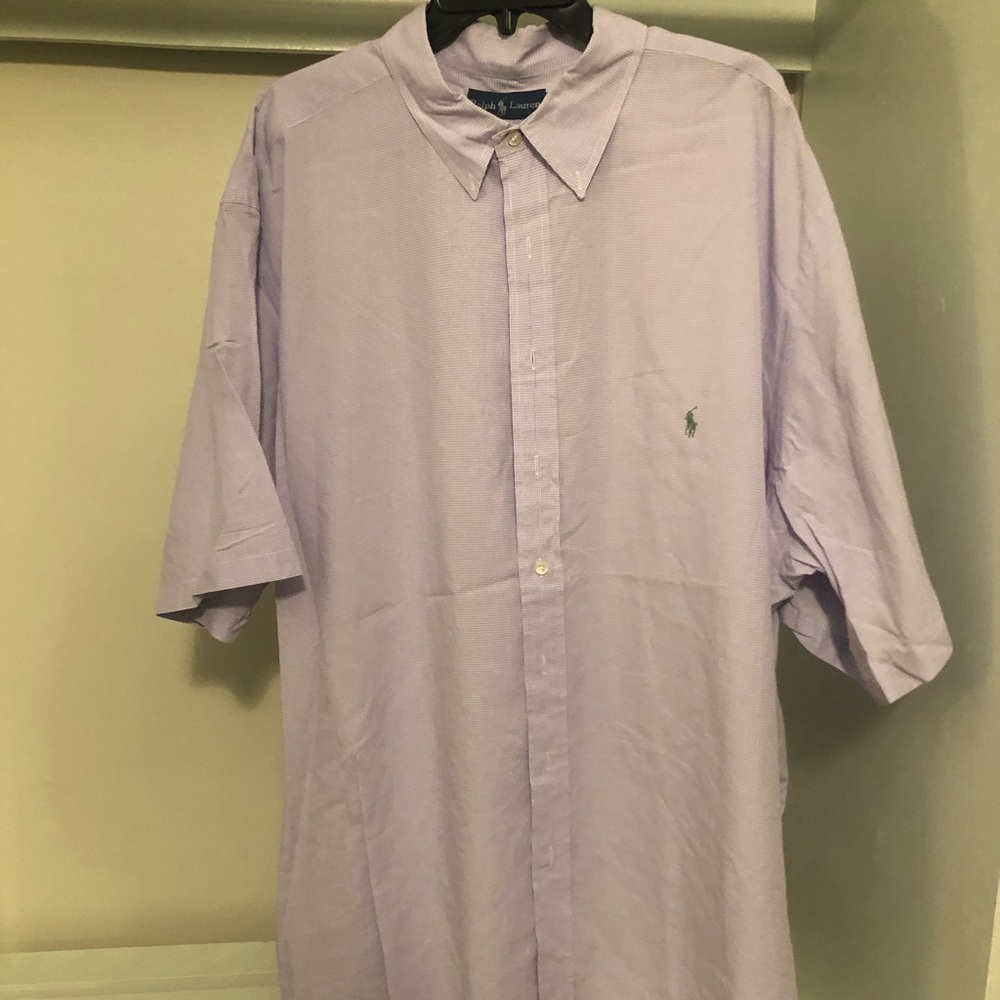 Short-Sleeved Men’s Lavender Dress Shirt